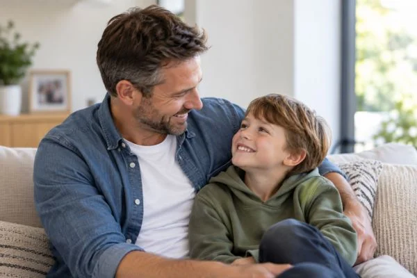 father and child happy - child maintenance mediation Eastleigh